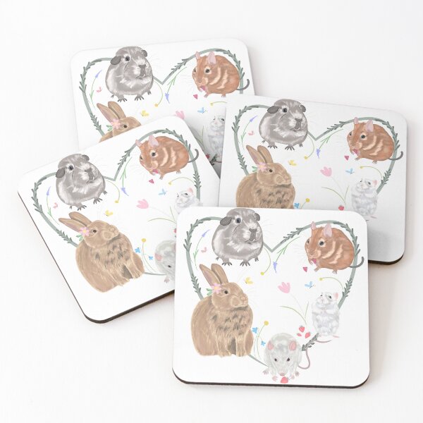 Item preview, Small animals with florals designed and sold by BlossomandIvy.
