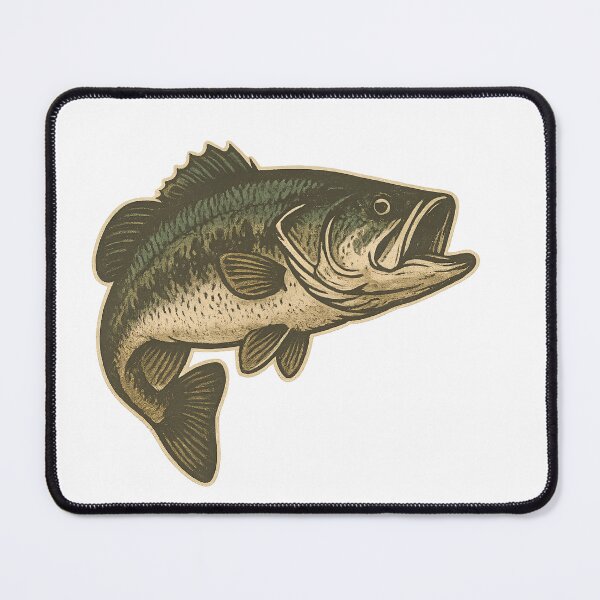 Item preview, Large mouth bass retro designed and sold by MPAlex.