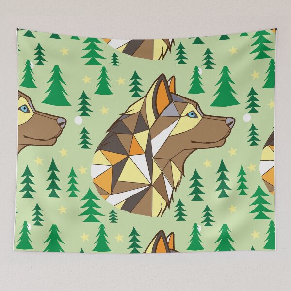 Item preview, seamless pattern with christmas trees, Seamless Siberian Husky Pattern Illustration Set, Christmas Tree Background, Christmas Holiday Background, Christmas Design designed and sold by CreativebyTKK.