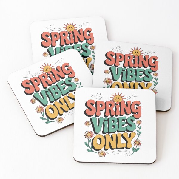 Item preview, Spring Vibes Only – Groovy Retro Floral Typography designed and sold by EpicMediaShop.