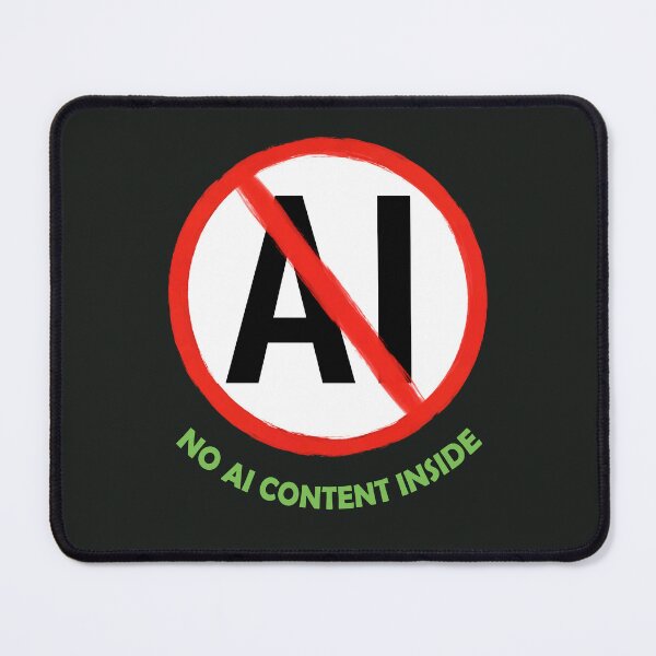 Item preview, No AI Synbol / No AI Content Inside designed and sold by Frank J. Art.