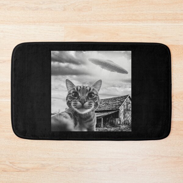 Item preview, Cat Selfie With Alien Ufo Funny Space designed and sold by titanosdesign.