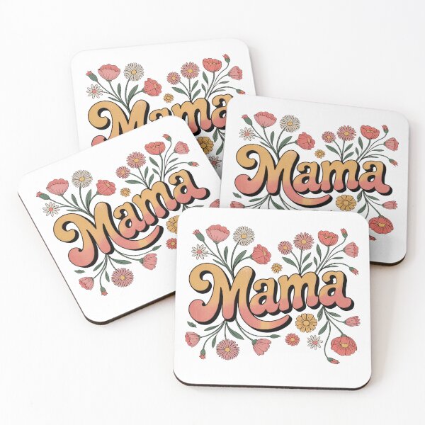 Item preview, Mama – Retro Groovy Floral Typography for Mom designed and sold by EpicMediaShop.
