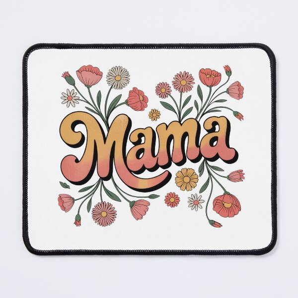 Item preview, Mama – Retro Groovy Floral Typography for Mom designed and sold by EpicMediaShop.