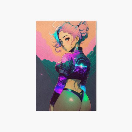 Item preview, Cyberpunk-Waifu bei Sonnenuntergang designed and sold by InsectoidBoi.