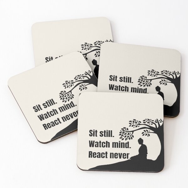 Item preview, Sit Still. Watch Everything. React to Nothing — Zen Minimalist Quote designed and sold by PranaLume.