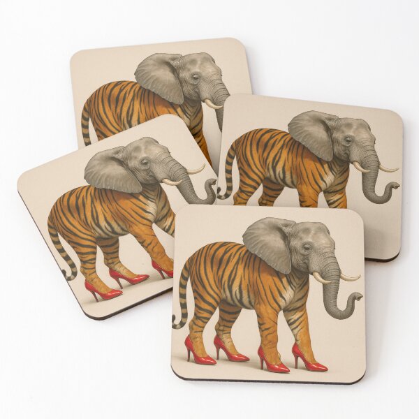 Item preview, The High-Fashion Elephant Tiger designed and sold by artes-lunares.