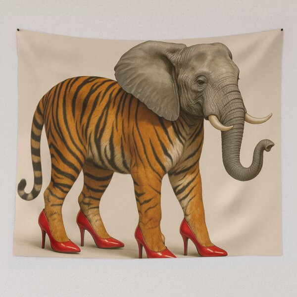Item preview, The High-Fashion Elephant Tiger designed and sold by artes-lunares.