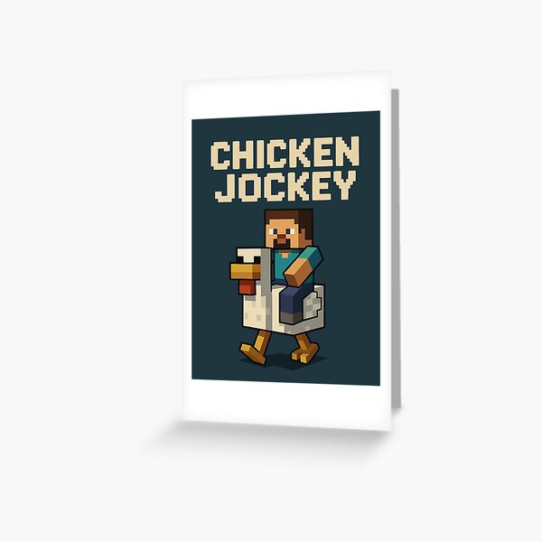 Item preview, Pixel Chicken Jockey – Minecraft Style Retro Gamer Art designed and sold by imagifeel.