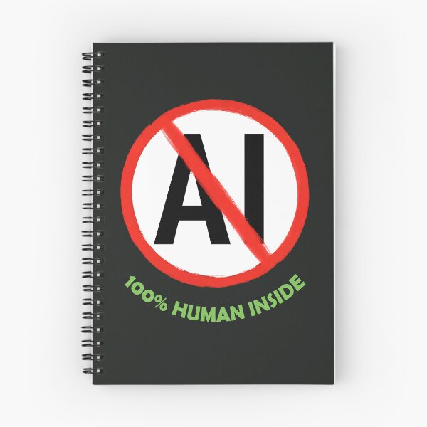 Item preview, No AI Symbol - 100% Human Inside designed and sold by Frank J. Art.
