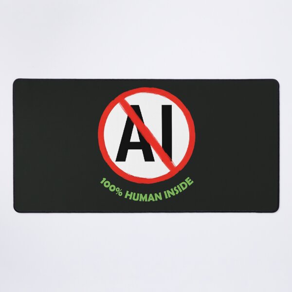 Item preview, No AI Symbol - 100% Human Inside designed and sold by Frank J. Art.