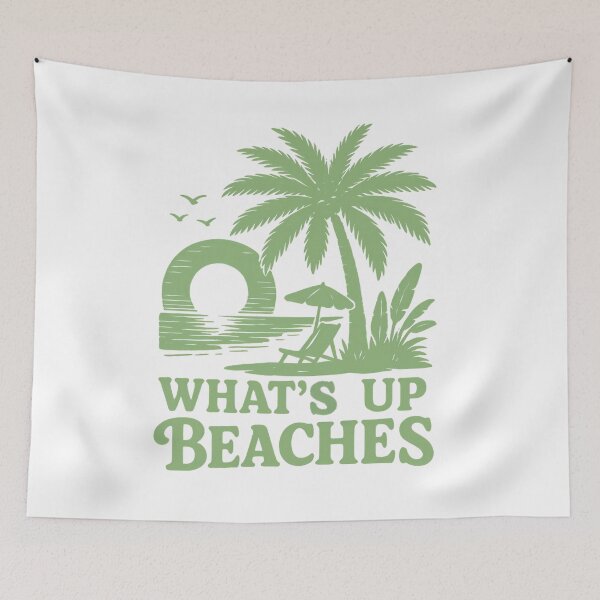 Item preview, What's Up Beaches Retro Funny Summer Beach Pun designed and sold by Auchi_Verse.