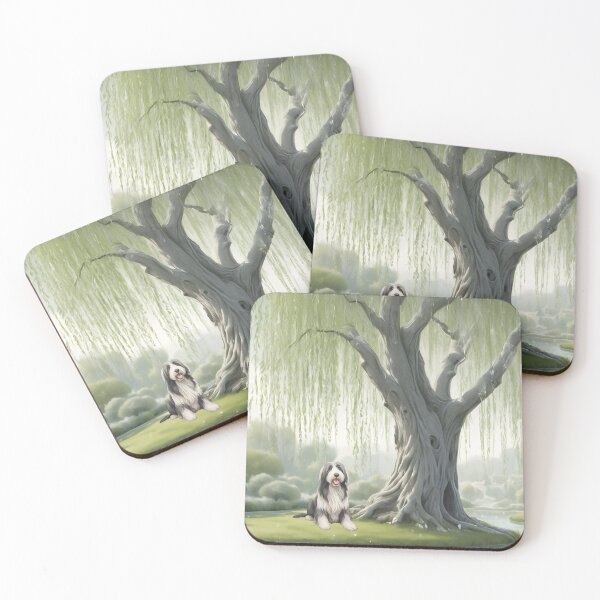 Item preview, Bearded Collie Under A Willow Tree designed and sold by NikkiBear67.