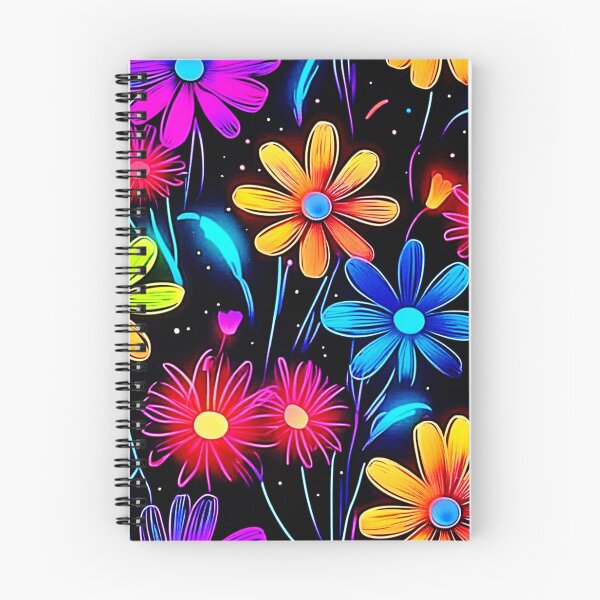 Item preview, Glowing Neon Floral Pattern designed and sold by Health And Fitness Posts e-Store.
