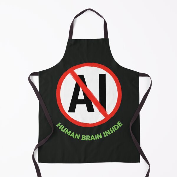 Item preview, No AI Symbol - Human Brain Inside designed and sold by Frank J. Art.