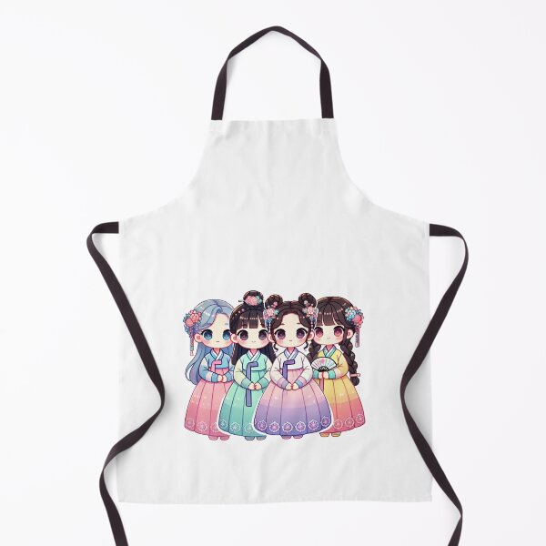 Item preview, Korean Hanbok Girls Chibi Sticker designed and sold by insavi.