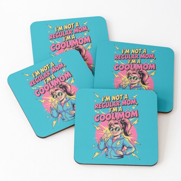 Item preview, I’m Not a Regular Mom, I’m a Cool Mom” – 80s Retro Cartoon Design  designed and sold by PrintBreeze.