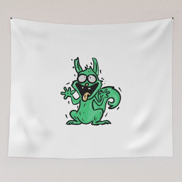 Item preview, Sky blue squirrel with bulging eyes and crazy style designed and sold by Joncasmiart.