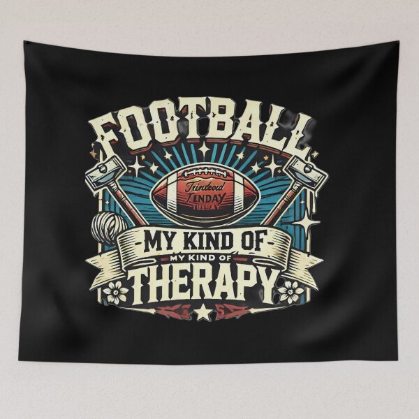 Item preview, Football Therapy Vintage Design designed and sold by DixieGirlStudio.