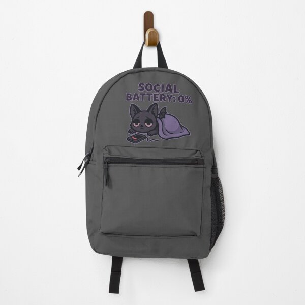 Item preview, Social Battery 0% – Cute Dark Aesthetic designed and sold by TeeLabDesign.