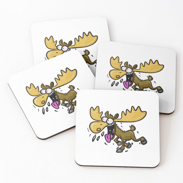 Item preview, Moose with tongue out in crazy style designed and sold by Joncasmiart.