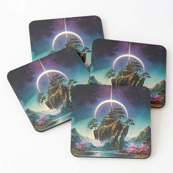 Item preview, Celestial Cascade Isle: Where Moonlight Falls designed and sold by bloorose.