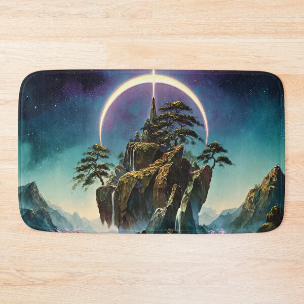 Item preview, Celestial Cascade Isle: Where Moonlight Falls designed and sold by bloorose.