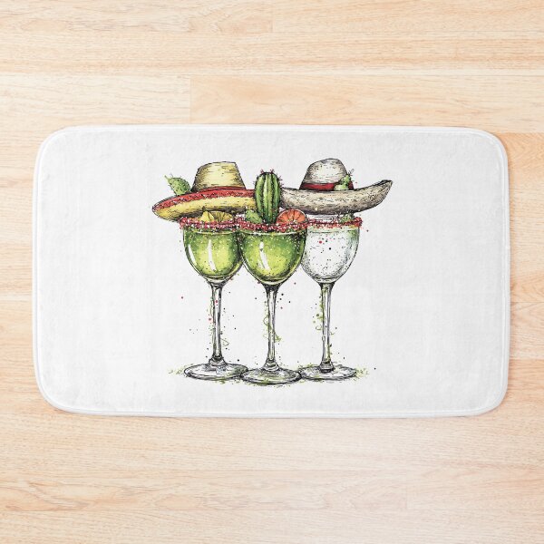 Item preview, Festive Cinco de Mayo Cocktails with Cactus and Sombrero Decorations Isolated on a Bright White Background designed and sold by ArtPetrenko90.