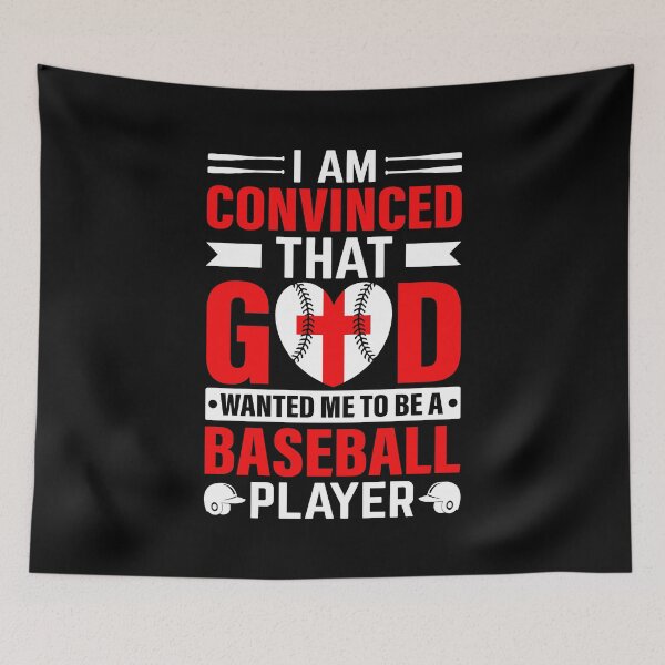 Item preview, God Wanted me to be a Baseball Player Retro Sport Art designed and sold by Back2Collage.