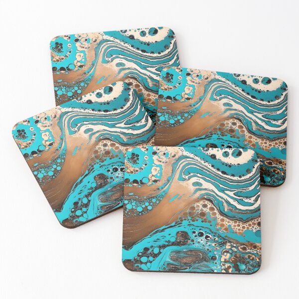 Item preview, Fluid art, Blue Watercolor Elegant Ocean Abstract Swirl Pattern, patterns blue designed and sold by Collagedream.