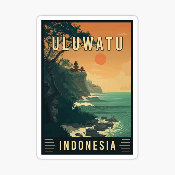 Aperçu de l'œuvre Explorez la vue sur l'océan d'Uluwatu en Indonésie - Travel Art créée et vendue par turtlestart.