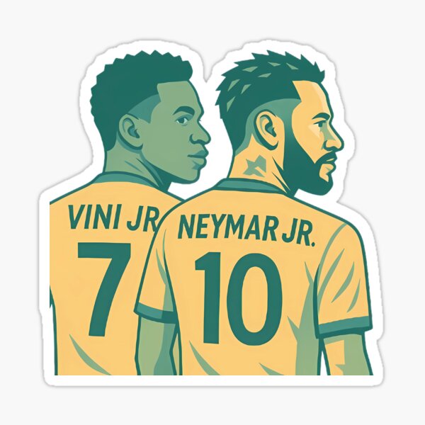 Item preview, Vini Jr and Neymar Jr side-by-side designed and sold by SensibleStore.
