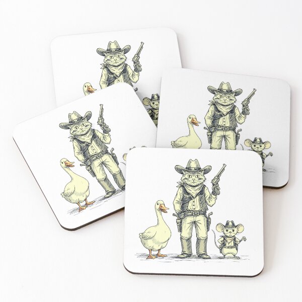 Item preview, Meowdy Partner – Funny Cowboy Cat and Mouse Vintage Western T-Shirt designed and sold by Colorful-Garden.