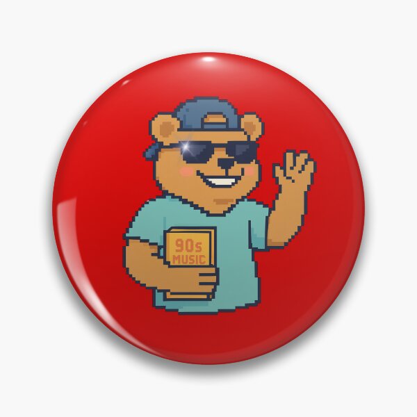 Item preview, Friendly Alpha Bear with a book. 90's Music power. designed and sold by Lunaria Arts.