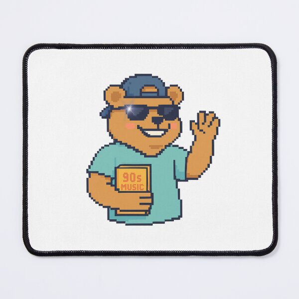 Item preview, Friendly Alpha Bear with a book. 90's Music power. designed and sold by Lunaria Arts.