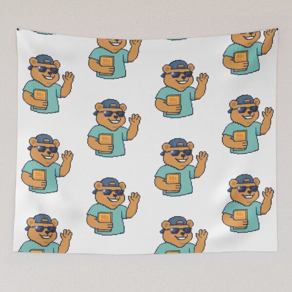 Item preview, Friendly Alpha Bear with a book. 90's Music power. designed and sold by Lunaria Arts.