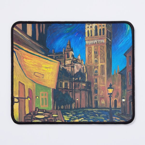 Item preview, Night Cafe in Seville Spain Giralda with Stars designed and sold by artshop77.