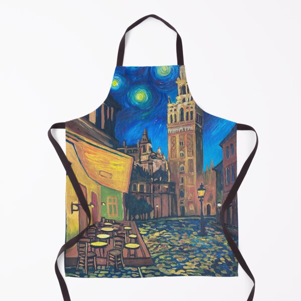 Item preview, Night Cafe in Seville Spain Giralda with Stars designed and sold by artshop77.