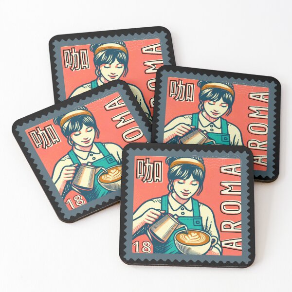 Item preview, Aroma of Coffee - Vintage Stamp Design designed and sold by No1RetroStamps.
