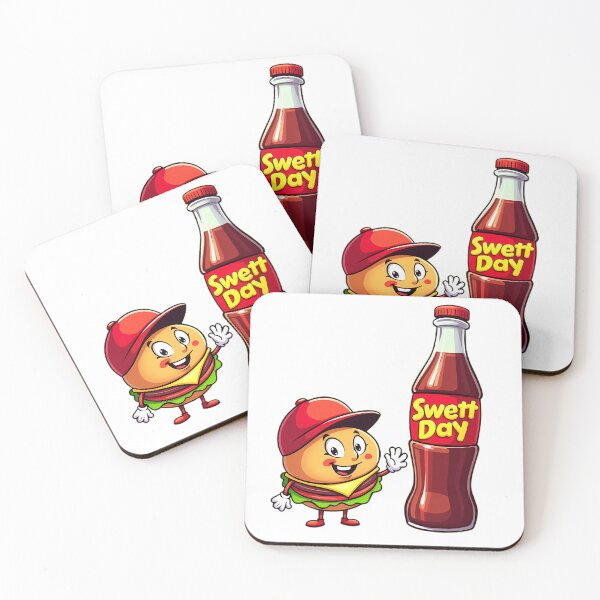 Item preview, Cute Burger in Love with Soda – Funny Kawaii Food Art | Sweet Day designed and sold by Sweetday2025.