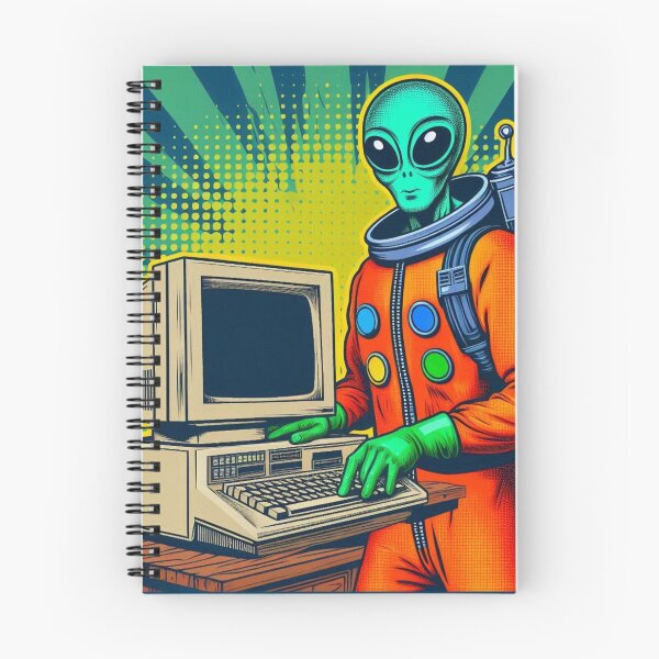 Item preview, Alien and old computer designed and sold by Dogandesighn.