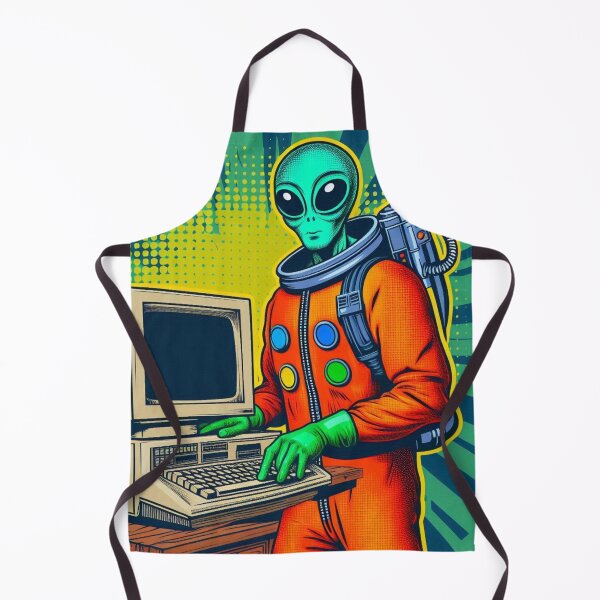 Item preview, Alien and old computer designed and sold by Dogandesighn.