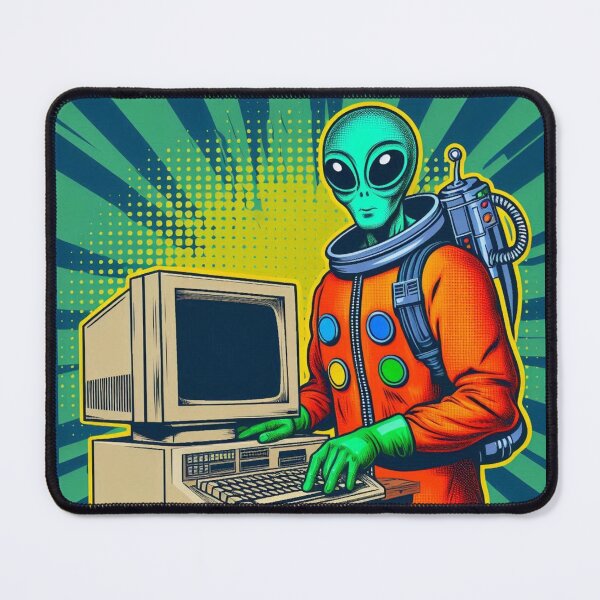 Item preview, Alien and old computer designed and sold by Dogandesighn.