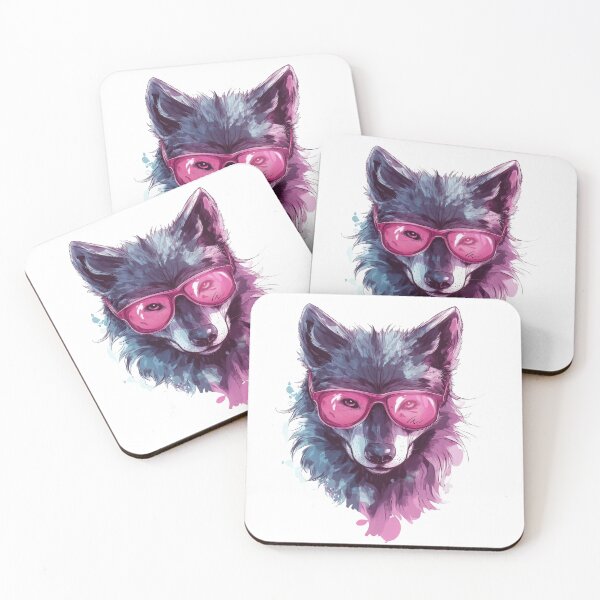 Item preview, Cool Hipster Wolf Sticker Design with Sunglasses designed and sold by CreativeLarysa.