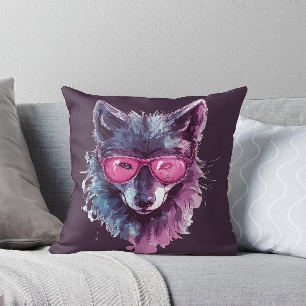 Item preview, Cool Hipster Wolf Sticker Design with Sunglasses designed and sold by CreativeLarysa.