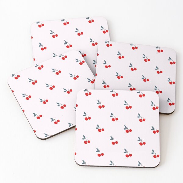 Item preview, Cute Cherry Pattern Aesthetic – Baby Pink & Red Background designed and sold by TropicalTrails.