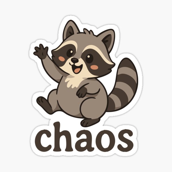 Item preview, Raccoon Chaos, funny gremlins chaos gift for raccoon lover designed and sold by Graphicista.