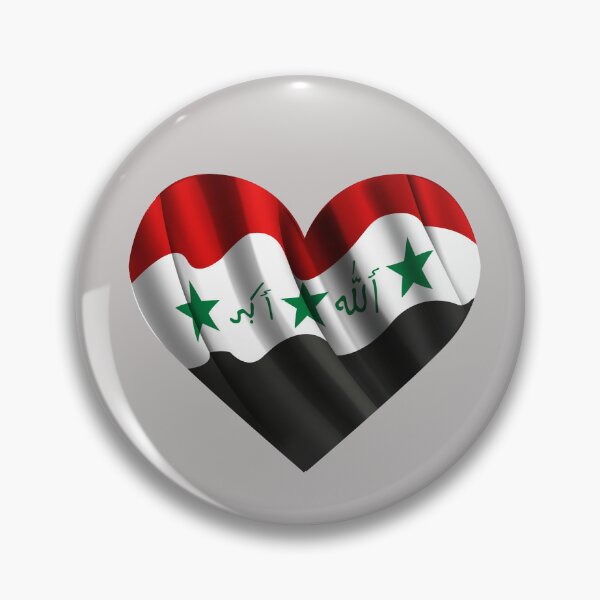 Item preview, Iraqi old Flag Heart | Iraq lover designed and sold by Mo5tar.