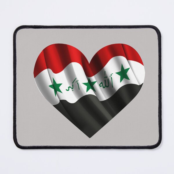 Item preview, Iraqi old Flag Heart | Iraq lover designed and sold by Mo5tar.