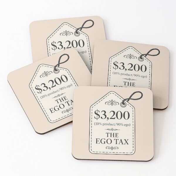 Item preview, The Ego Tax – Designer Price Tag Parody designed and sold by Kampendesigns.